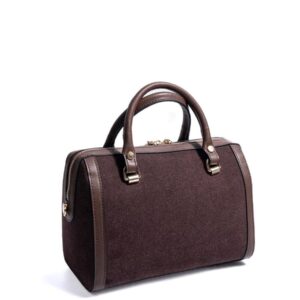 Тъмно кафява дамска чанта Silver Polo SP1091 от еко кожа с презрамка