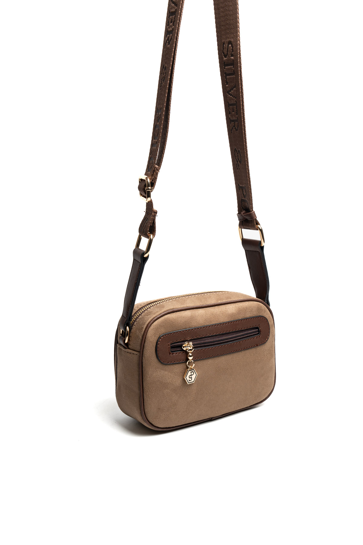 Silver & Polo SP1111 VİZON-MAT KAHVE 3 Дамска чанта Silver Polo SP1111 Vizon – ежедневна crossbody чанта с регулируема презрамка