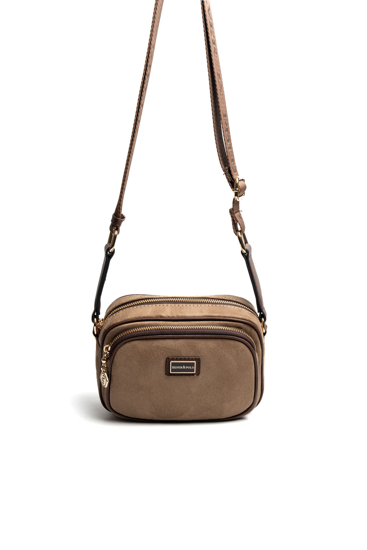 Silver & Polo SP1111 VİZON-MAT KAHVE Дамска чанта Silver Polo SP1111 Vizon – ежедневна crossbody чанта с регулируема презрамка