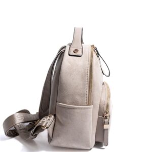 Silver & Polo SP1130 Kadın Sırt Çantası Süet Bej-Kum 2 Дамска раница Silver & Polo SP1130 в бежов цвят – стилна и практична