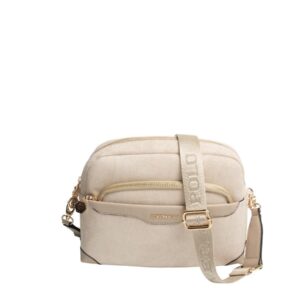 Бежова дамска чанта Silver & Polo SP1201 от велур с презрамка