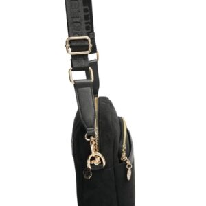 Черна дамска чанта Silver & Polo SP1201 от велур с презрамка