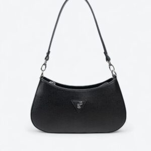 Черна дамска чанта Silver & Polo SP1251 – елегантна дамска кожена чанта с къса дръжка