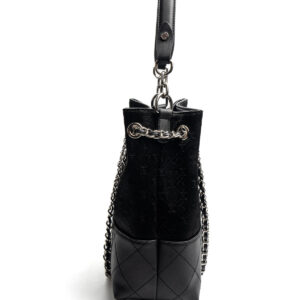 Черна дамска чанта Silver & Polo SP1262 – елегантна чанта през рамо с метална верига