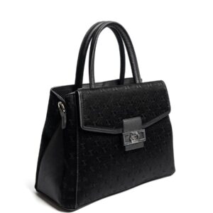 Silver & Polo SP1264 Kadın El Çantası Fashion Siyah 1 Черна дамска чанта Silver & Polo SP1264 от еко кожа с къси дръжки и дълга презрамка