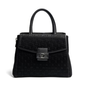 Silver & Polo SP1264 Kadın El Çantası Fashion Siyah Черна дамска чанта Silver & Polo SP1264 от еко кожа с къси дръжки и дълга презрамка