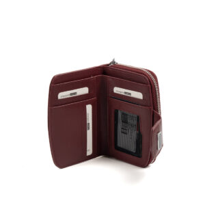 Кафяво дамско портмоне Silver & Polo SP874 от еко кожа Bordo – компактно портмоне с отделения за карти