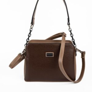 Дамска чанта за рамо Silver & Polo SP937 кафява – елегантна дамска чанта с дълга презрамка