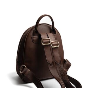 Черна дамска раница Silver & Polo SP945 – елегантна ежедневна раница с преден джоб и златисти детайли.