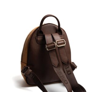 Silver & Polo SP945 Kadın Sırt Çantası Süet Taba-Kahve 3 Черна дамска раница Silver & Polo SP945 – елегантна ежедневна раница с преден джоб и златисти детайли.