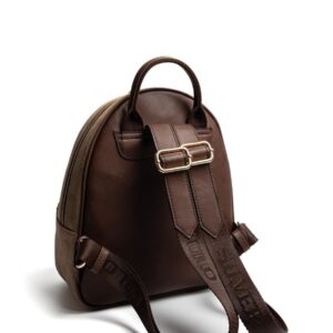 Silver & Polo SP945 Kadın Sırt Çantası Süet Vizon-Kahve 3 – Копие Черна дамска раница Silver & Polo SP945 – елегантна ежедневна раница с преден джоб и златисти детайли.