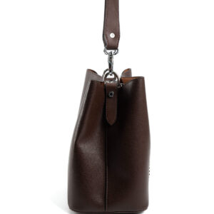 Silver & Polo SP967 KAHVE-NİX KAHVE 4 Дамска кафява кожена чанта Silver & Polo SP967 KAH, показана в ръка за визуализация на размера.