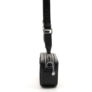 Черна дамска чанта Silver & Polo с регулируема презрамка и предно лого – елегантна ежедневна чанта.