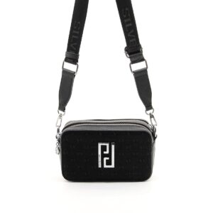 Черна дамска чанта Silver & Polo с регулируема презрамка и предно лого – елегантна ежедневна чанта.