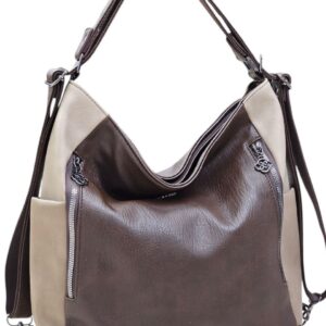 Дамска чанта 2 в 1 Vedis в черно и бежово с регулируема презрамка