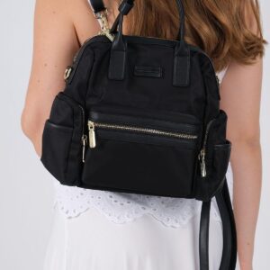 SP1211 Kadın Sırt Çantası Siyah 2 Черна дамска раница Silver&Polo – елегантна ежедневна раница с цип