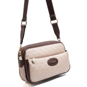 Silver&Polo SP1267 дамска златиста чанта през рамо crossbody с регулируема презрамка