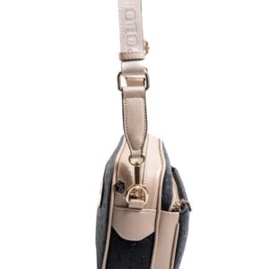 Silver&Polo SP1267 дамска черна чанта през рамо crossbody с лого и регулируема презрамка