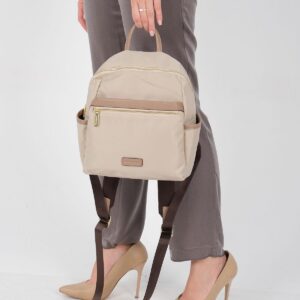 Дамска раница Silver & Polo SP1209 цвят Bej Kum от сатен