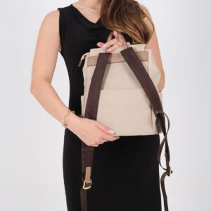 Дамска бежова раница Silver & Polo SP1210 от сатен