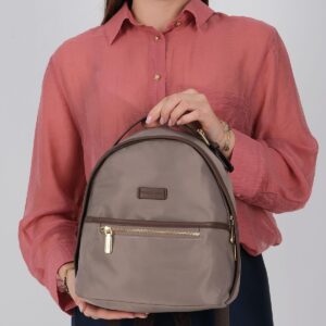 Дамска раница Silver & Polo SP1212 Kum Kahve – стилна малка раница с преден джоб и цип за ежедневие