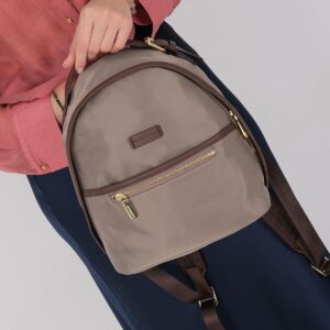 Дамска раница Silver & Polo SP1212 Kum Kahve – стилна малка раница с преден джоб и цип за ежедневие
