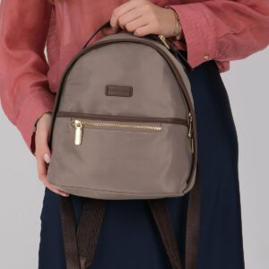 Дамска раница Silver & Polo SP1212 Kum Kahve – стилна малка раница с преден джоб и цип за ежедневие