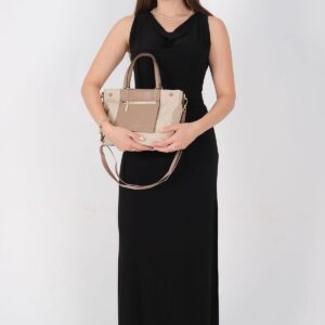 Silver & Polo SP1213 Kadın El Çantası Bej-Kum 2 Дамска чанта Silver Polo SP1213 бежова – елегантна ежедневна чанта с цип