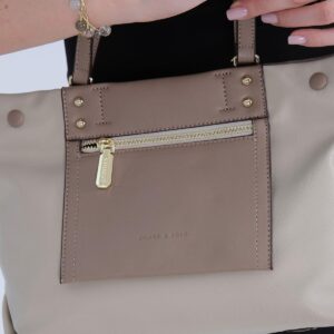 Silver & Polo SP1213 Kadın El Çantası Bej-Kum 5 Дамска чанта Silver Polo SP1213 бежова – елегантна ежедневна чанта с цип