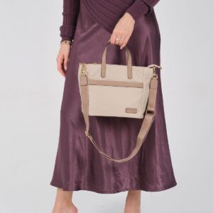 Silver & Polo SP1213 Kadın El Çantası Bej-Kum 6 Дамска чанта Silver Polo SP1213 бежова – елегантна ежедневна чанта с цип