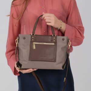 Дамска чанта Silver Polo SP1213 kum kahve – елегантна ежедневна чанта с цип
