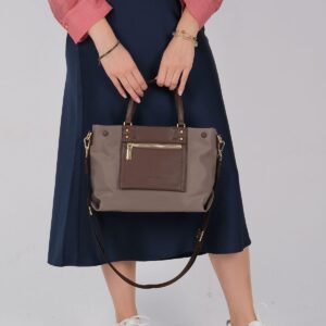 Дамска чанта Silver Polo SP1213 kum kahve – елегантна ежедневна чанта с цип