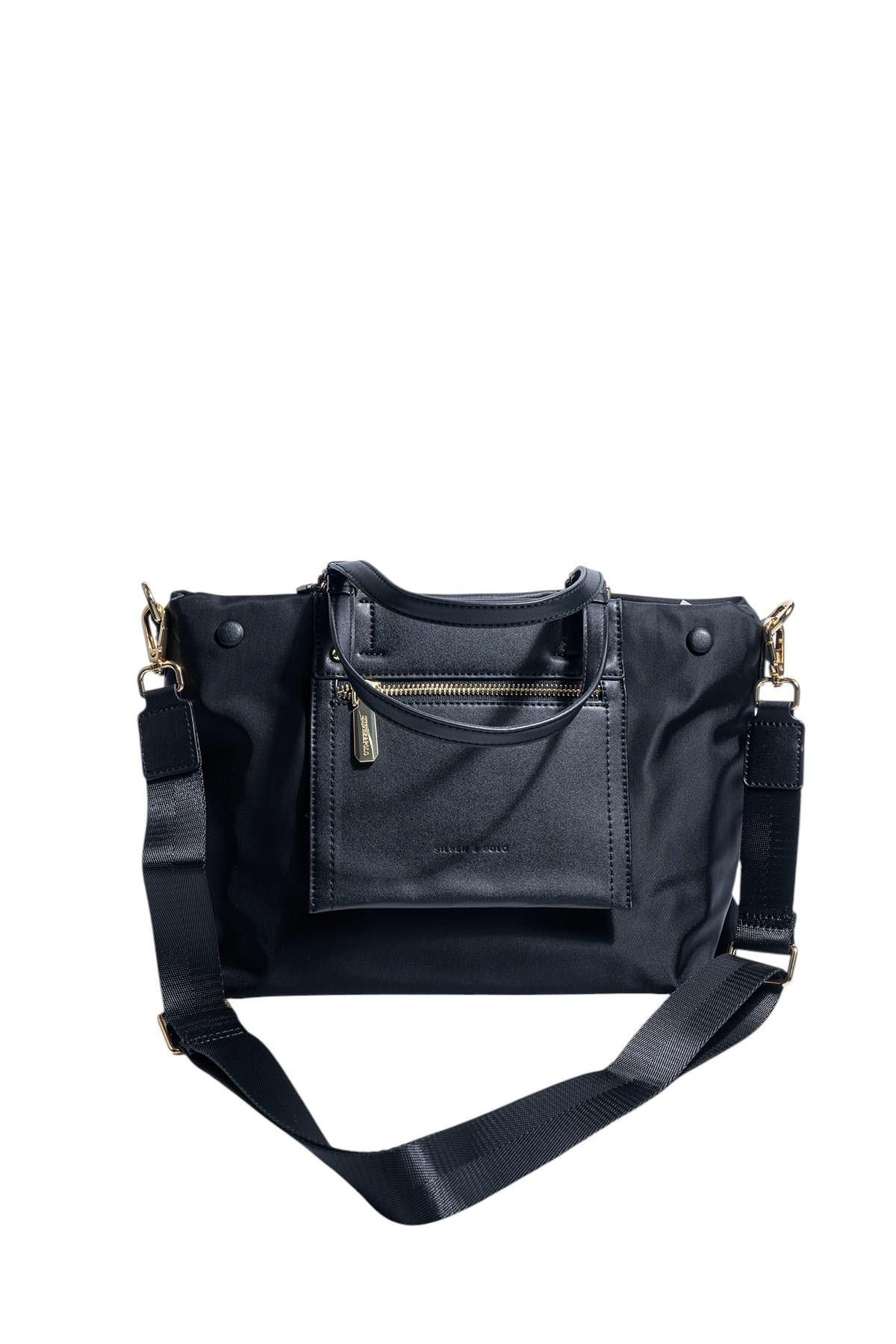 Silver & Polo SP1213 Kadın El Çantası Siyah 5 Дамска чанта Silver Polo SP1213 черна – елегантна ежедневна чанта с цип