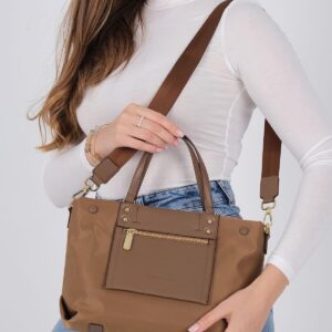 Дамска чанта Silver Polo SP1213 в тютюнев цвят – елегантна ежедневна чанта с цип