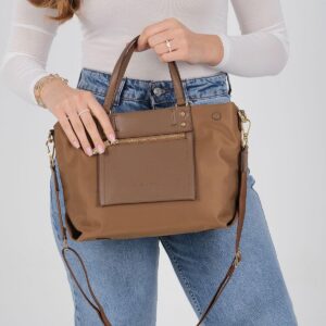 Дамска чанта Silver Polo SP1213 в тютюнев цвят – елегантна ежедневна чанта с цип