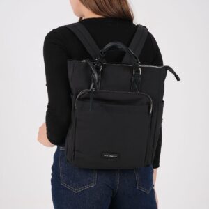 Дамска раница Silver & Polo SP1226 черна от сатен с цип и елегантен дизайн