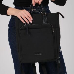 Дамска раница Silver & Polo SP1226 черна от сатен с цип и елегантен дизайн