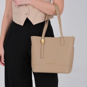 Дамска чанта през рамо Silver & Polo SP1243 бежова с регулируема презрамка