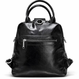 Дамска раница 2 в 1 Berlina 1565 черна – стилна кожена раница и чанта за ежедневието