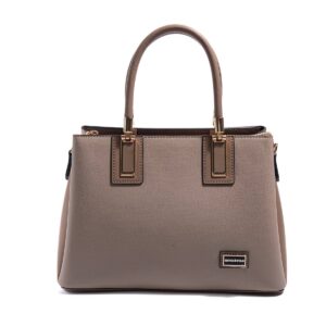 дамска чанта SP1000 тъмно бежова елегантна чанта за ръка