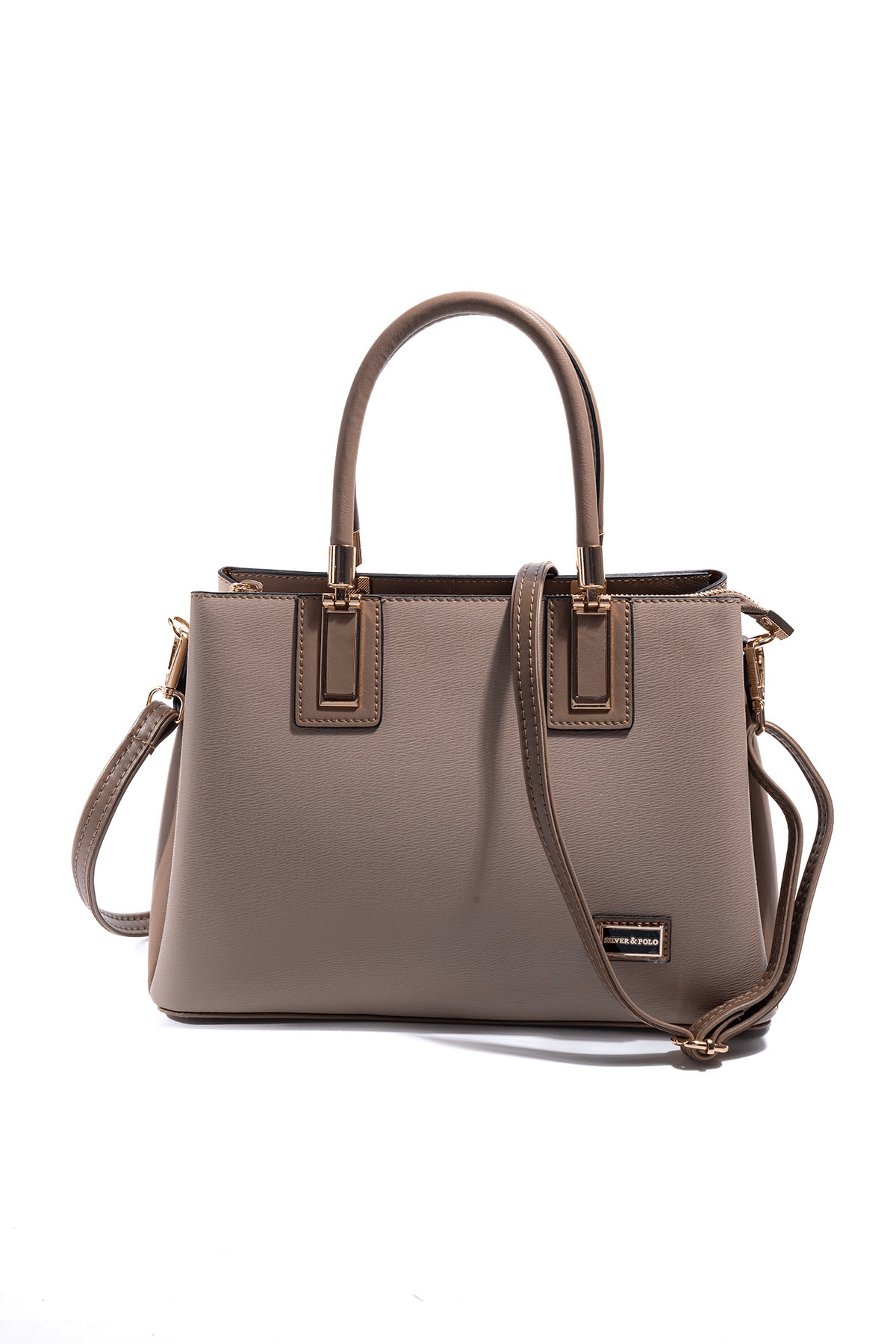 SP1000 Kadın El Çantası Düz Koyu Bej-Latte 4