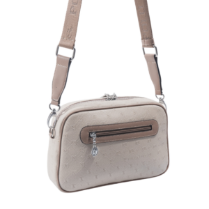 дамска чанта през рамо бежова latte SP1094 елегантна малка чанта