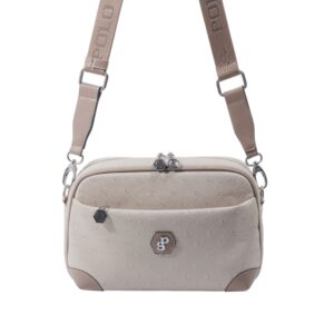 дамска чанта през рамо бежова latte SP1094 елегантна малка чанта