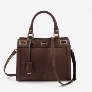 SP1174 Kadın El Çantası Süet Kahve-Kahve 4