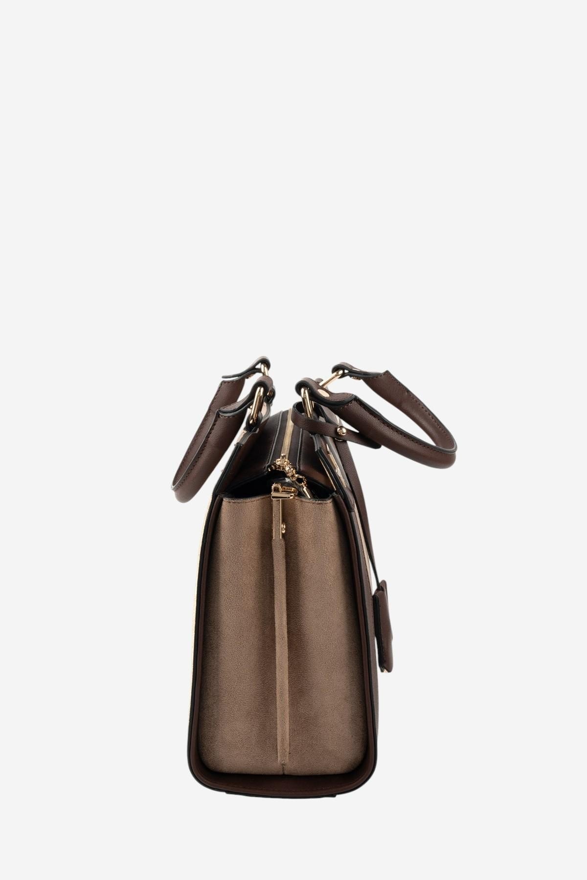 SP1174 Kadın El Çantası Süet Vizon-Kahve 2 дамска чанта визон SP1174 елегантна чанта за жена