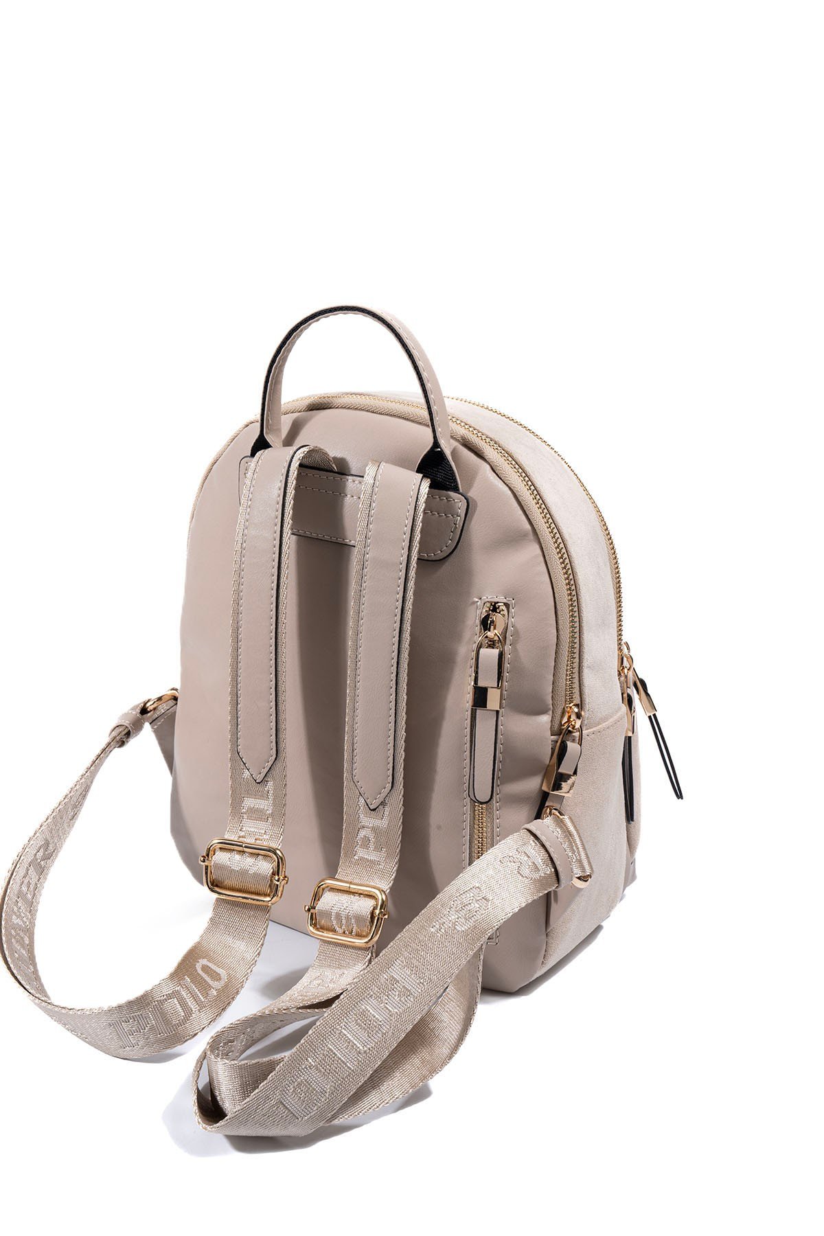 SP1265 Kadın Sırt Çantası Süet Bej-Kum 3