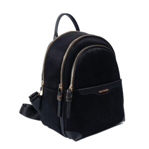 SP1265 Дамска раница от велур – черна елегантна раница Черна дамска раница от велур SP1265 елегантна малка раница за ежедневие