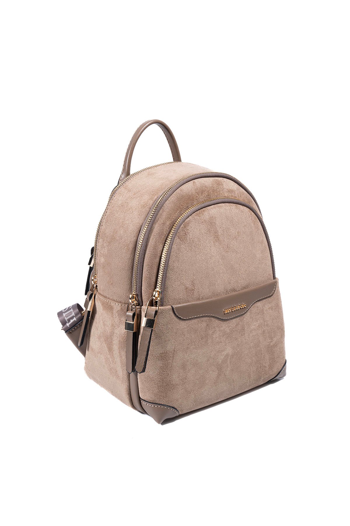 SP1265 Дамска раница от велур – визон елегантна раница Дамска раница от велур визон SP1265 елегантна малка раница за ежедневие