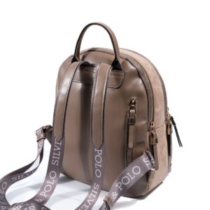 SP1265 Дамска раница от велур – визон елегантна раница Дамска раница от велур визон SP1265 елегантна малка раница за ежедневие