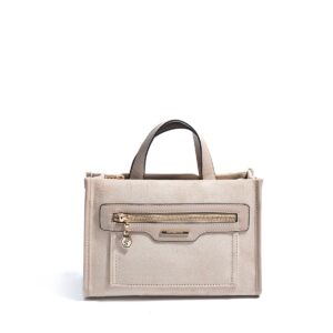 Бежова дамска чанта SP1271 с дълга презрамка елегантна ежедневна чанта